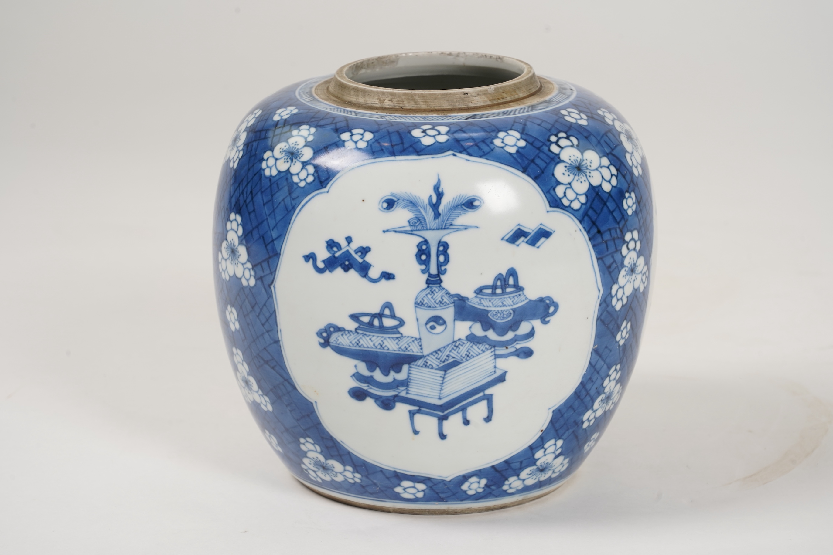 A Chinese blue and white ‘antiques’ jar, Kangxi period (1662-1722)